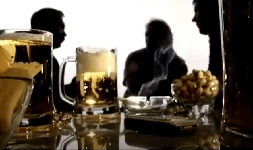 The use of alcohol in the male company